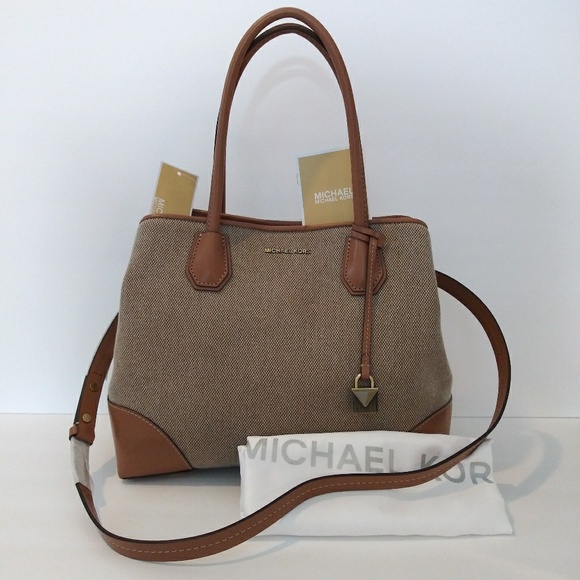 NWT MICHAEL KORS MERCER GALLERY MD CENTER ZIP TOTE